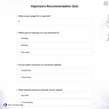 Vaporizers Recommendation Quiz
