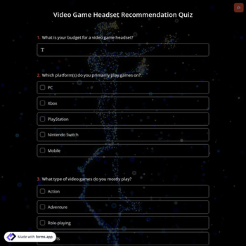 Video Game Headset Recommendation Quiz