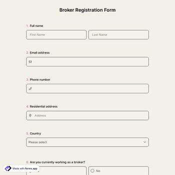 Broker Registration Form