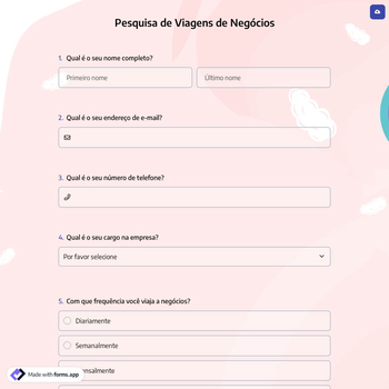 Pesquisa de Viagens de Negócios