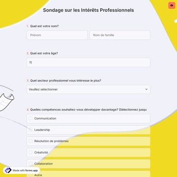 Sondage sur les Intérêts Professionnels