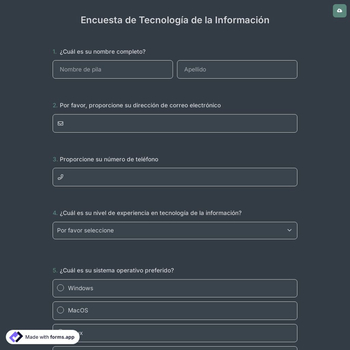 Encuesta de Tecnología de la Información