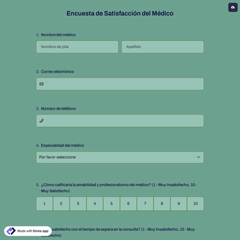 Encuesta de Satisfacción del Médico
