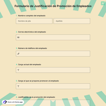 Formulario de Justificación de Promoción de Empleados