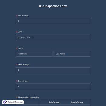 Bus Inspection Form