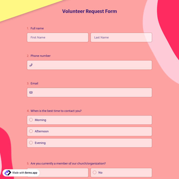 Volunteer Request Form