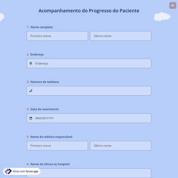 Acompanhamento do Progresso do Paciente