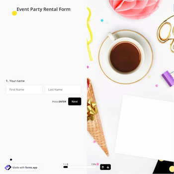 Event Party Rental Form