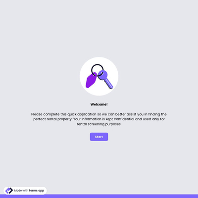 Rental Application Form Template