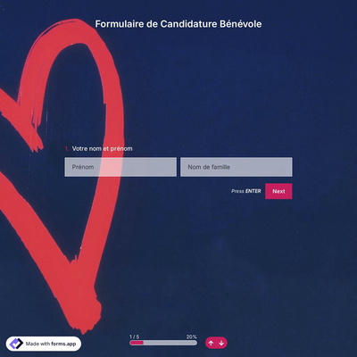 Modèle de Formulaire de Candidature Bénévole