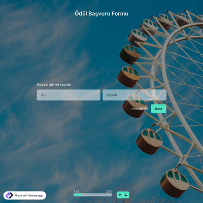 Ödül Başvuru Formu Şablonu
