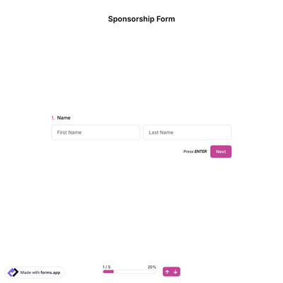 Sponsorship Form Template
