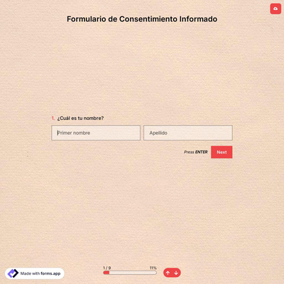 Plantilla de Formulario de Consentimiento Informado