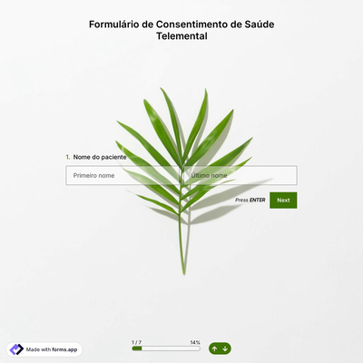 Modelo de Formulário de Consentimento Para Saúde Telemental