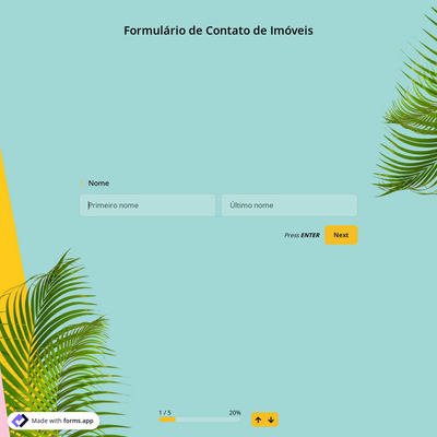 Modelo de Formulário de Contato de Imóveis