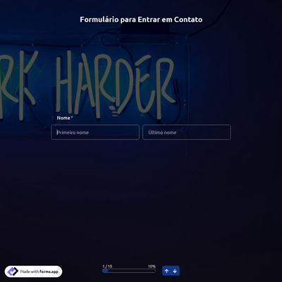 Modelo de Formulário para Entrar em Contato