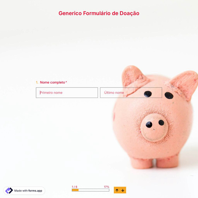 Modelo de Generico Formulário de Doação