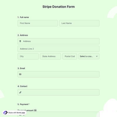 Stripe Donation Form Template