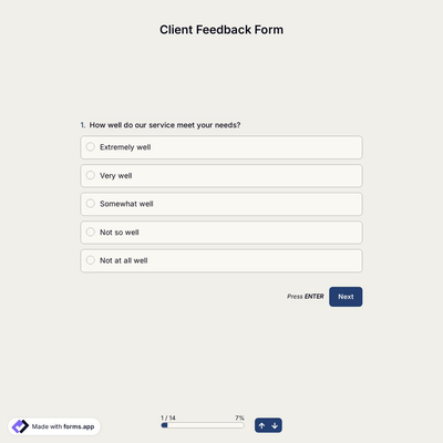 Client Feedback Form Template