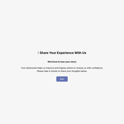 Testimonial Form Template