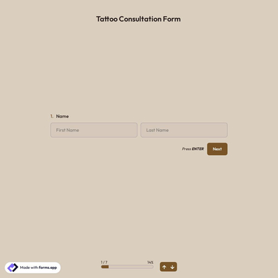 Tattoo Consultation Form Template