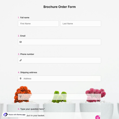 Brochure Order Form Template