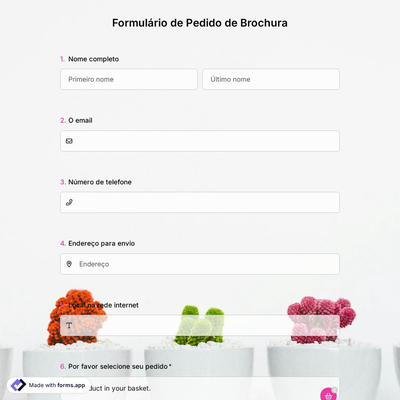 Modelo de Formulário de Pedido de Folheto