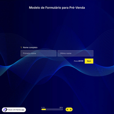 Modelo de Formulário para Pré-Venda