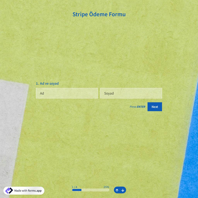 Stripe Ödeme Formu Şablonu