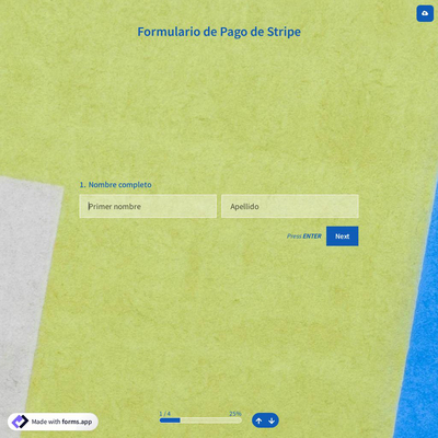 Plantilla de Formulario de Pago de Stripe