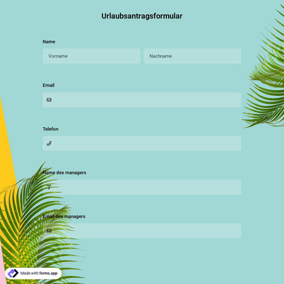 Urlaubsantragsformular