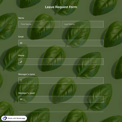 Leave Request Form Template