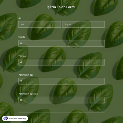 İzin Talep Formu Şablonu