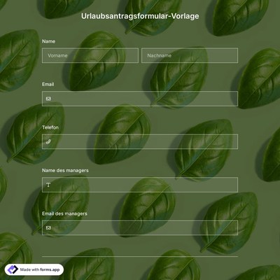 Urlaubsantragsformular-Vorlage