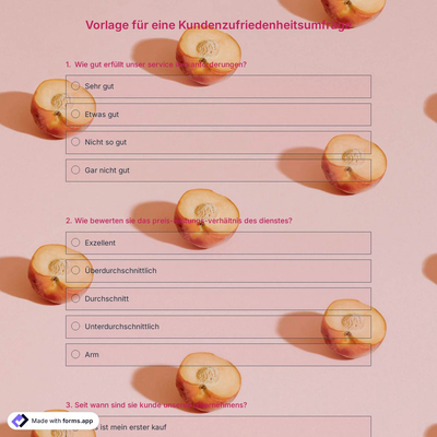 Vorlage für eine Kundenzufriedenheitsumfrage