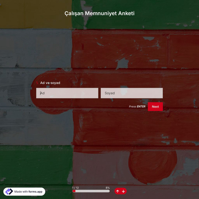 Çalışan Memnuniyeti Anketi Şablonu