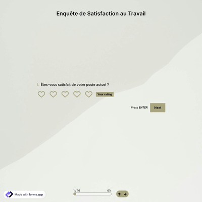 Modèle D'enquête de Satisfaction au Travail