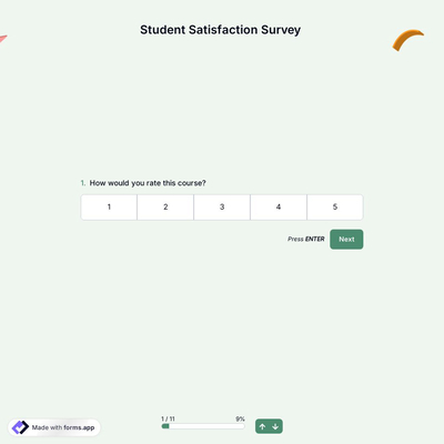 Student Satisfaction Survey Template