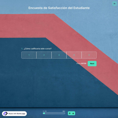 Plantilla de Encuesta de Satisfacción del Estudiante