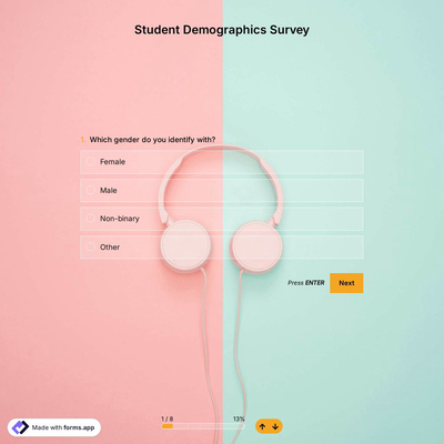 Student Demographics Survey Template