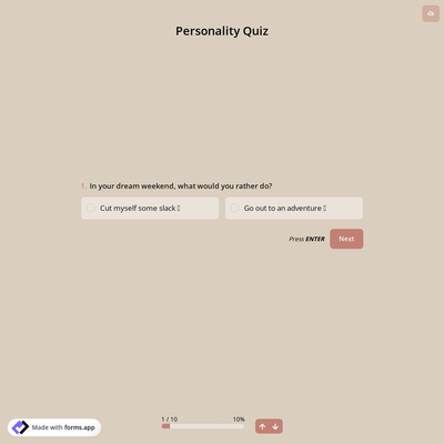 Personality Quiz Template