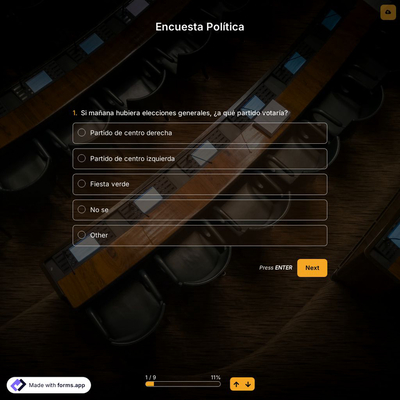 Plantilla de Encuesta Política