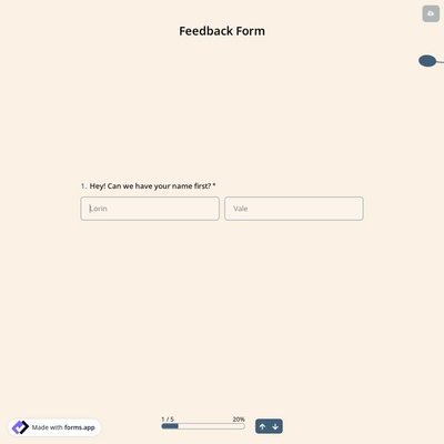 Feedback Form Template