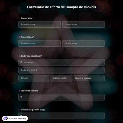 Formulário de Oferta de Compra de Imóveis