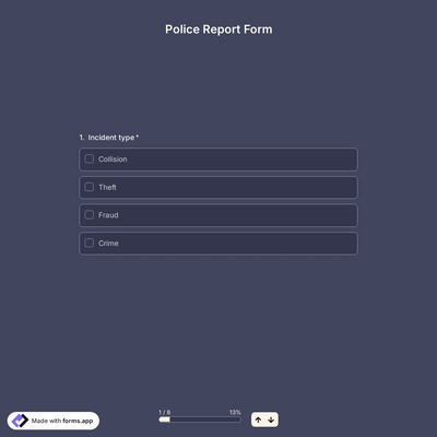Police Report Form Template