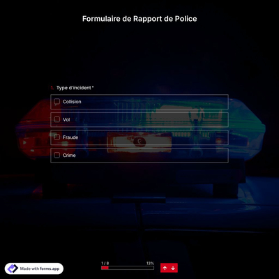 Formulaire Rapport de Police