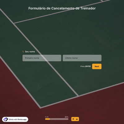 Formulário de Cancelamento de Treinador