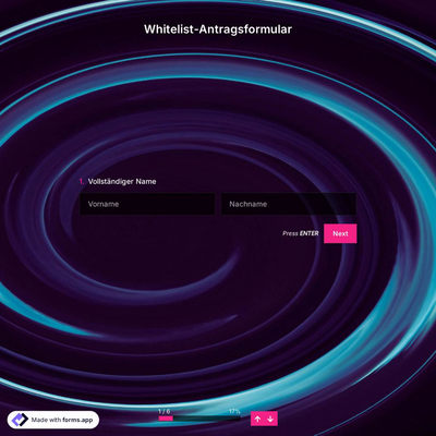 Whitelist-Antragsformular
