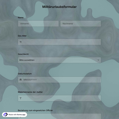 Militärurlaubsformular