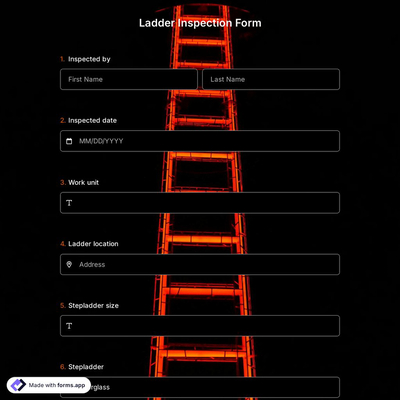 Ladder Inspection Form Template
